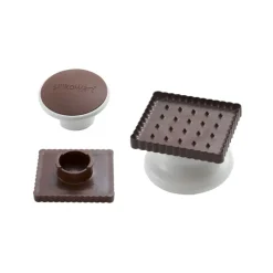 SILIKOMART Moules À Chocolat|Emporte Pièce - Découpoir Pâtisserie|Kit Biscuit Chocolat Rectangulaire Noël 4,7 x 5,7 cm (x6)