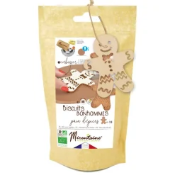 MIRONTAINE Produits Bio|Préparation Pâtisserie|Kit Biscuit de Noël Pain d'Épice Bio