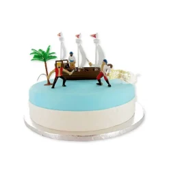 GATODECO Décoration Gâteau|Kit Décor Gâteau Bateau Pirates (6 pièces)