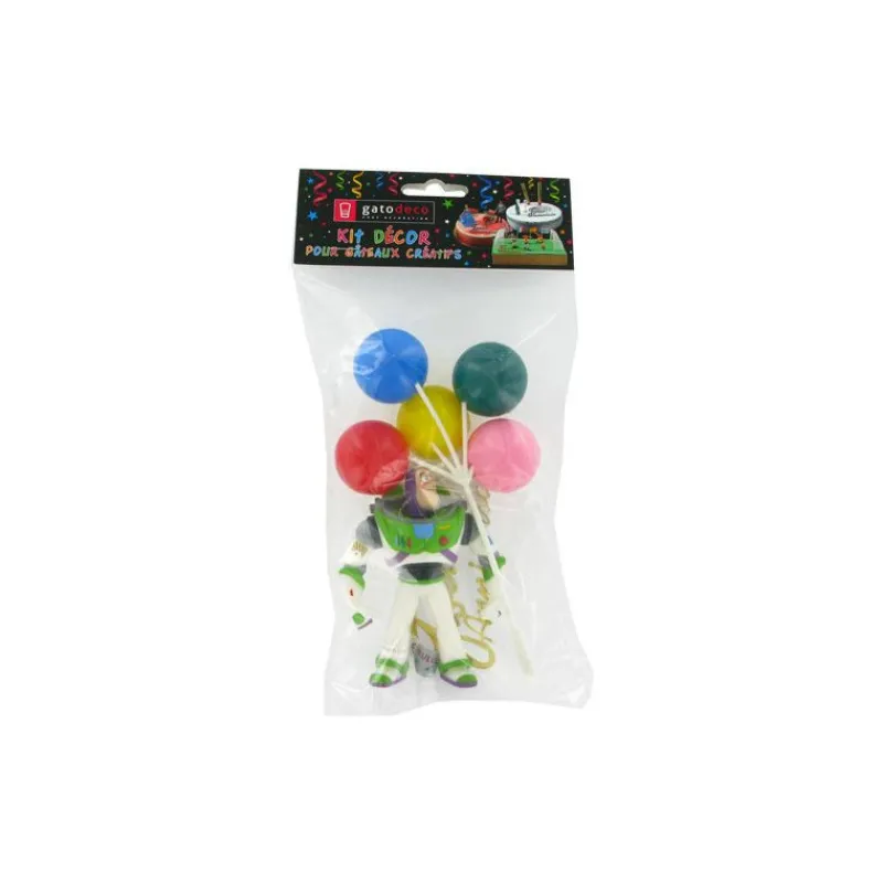 GATODECO Décoration Gâteau|Kit Décor Gâteau Buzz l'Éclair (3 pièces)