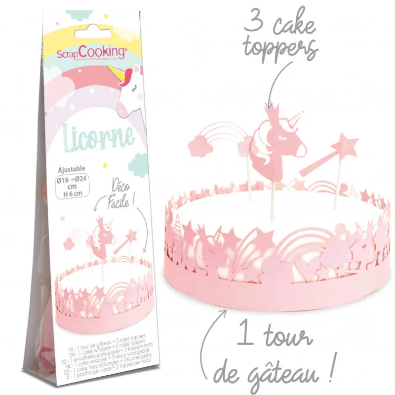 SCRAPCOOKING Décoration Gâteau|Kit Décor Gâteau Licorne (4 pièces)