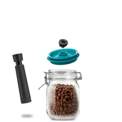 AIRTENDER Machine Sous Vide|Conservation|Kit de Mise Sous-Vide 3 Bocaux Kilner 1 L avec Couvercles et Pompe