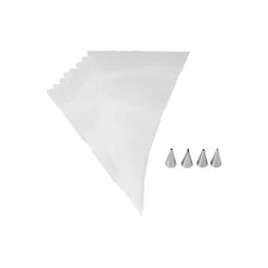 WILTON Poches À Douille Pâtissières|Douilles Pâtisserie|Kit Douille Pâtisserie (x4) et Poches (x8)