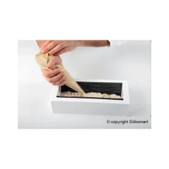 SILIKOMART Moule Silicone|Kit Moule à bûche et Tapis Décor Arabesque Professional