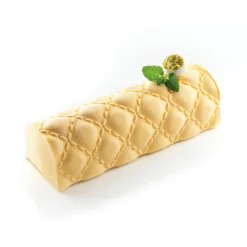 SILIKOMART Moule Silicone|Kit Moule à Bûche et Tapis Décor Matelassé Professional