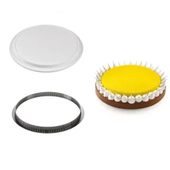 SILIKOMART Moule Silicone|Moules À Gâteaux|Kit Moule Silicone 1 Tarte Ø 230mm Professional