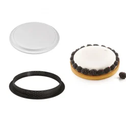 SILIKOMART Moule Silicone|Moules À Gâteaux|Kit Moule Silicone 1 Tarte Ø 210mm Professional