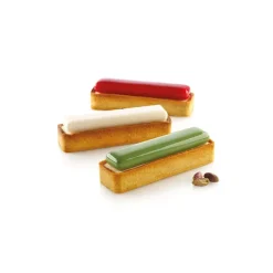 SILIKOMART Moule Silicone|Moules À Gâteaux|Kit Moule Silicone 6 Tartelettes Rectangle 120mm Professional