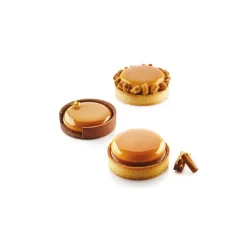 SILIKOMART Moule Silicone|Moules À Gâteaux|Kit Moule Silicone 6 Tartelettes Ø 80mm Professional