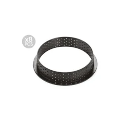 SILIKOMART Moule Silicone|Moules À Gâteaux|Kit Moule Silicone 8 Tartelettes Ø 80mm Saint Honoré Professional