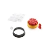 SILIKOMART Moule Silicone|Moules À Gâteaux|Kit Moule Silicone 6 Tartelettes Ø 80mm Paradis Professional