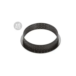 SILIKOMART Moule Silicone|Moules À Gâteaux|Kit Moule Silicone 6 Tartelettes Ø 80mm Mont Blanc Professional