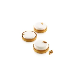 SILIKOMART Moule Silicone|Moules À Gâteaux|Kit Moule Silicone 4 Tartelettes Ø 100mm Professional