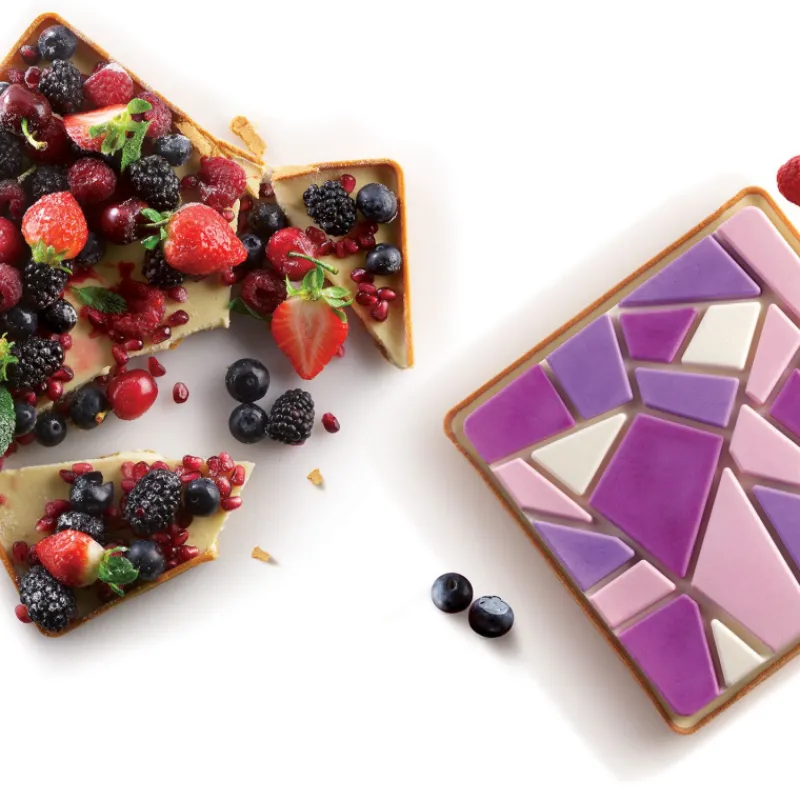 SILIKOMART Cercle À Patisserie|Moule Silicone|Kit Moule Tarte Carré Liberty 18 x H 2 cm