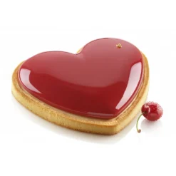 SILIKOMART Moule Silicone|Moules À Gâteaux|Kit Moule Tarte Cœur Mon Amour 18,8 x 15,8 cm