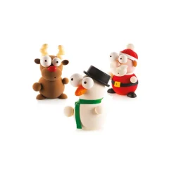 SILIKOMART Moules À Chocolat|Kit Moules Chocolat Père Noël en PVC 18,8 cm x H 24,8 cm (x5) Professional