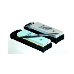 GLOBAL Affûtage Aiguiseur|Kit pierre à aiguiser Duo grains moyen polissage