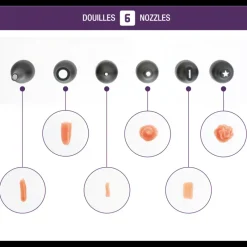 MASTRAD Poches À Douille Pâtissières|Douilles Pâtisserie|Kit Poches à Douille Silicone + 6 Douilles