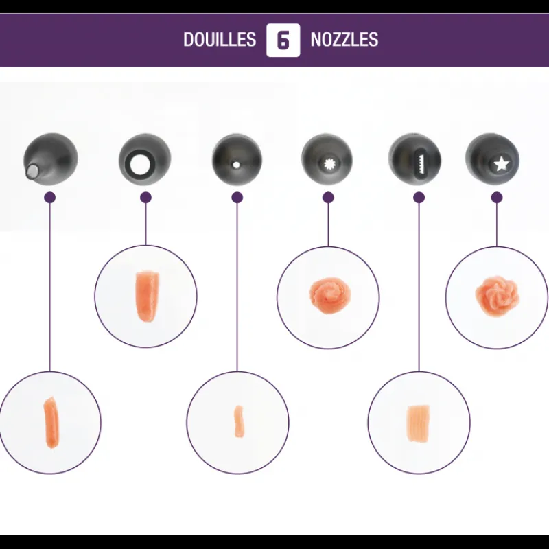 MASTRAD Poches À Douille Pâtissières|Douilles Pâtisserie|Kit Poches à Douille Silicone + 6 Douilles