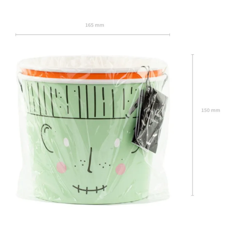 FUNCAKES Vaisselle|Emballage Alimentaire|Lot de Seaux à Friandises Halloween Partydeco (x2)
