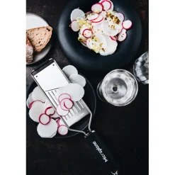 MICROPLANE Mandoline De Cuisine|Râpe À Légumes|Mandoline Gourmet Noir