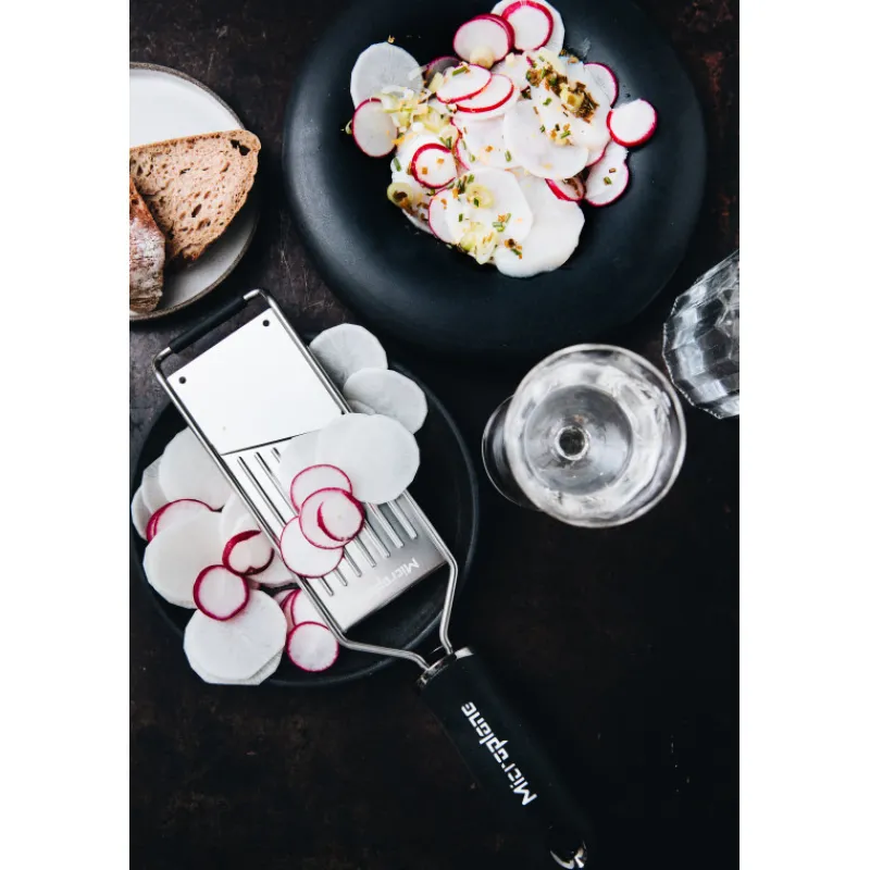 MICROPLANE Mandoline De Cuisine|Râpe À Légumes|Mandoline Gourmet Noir