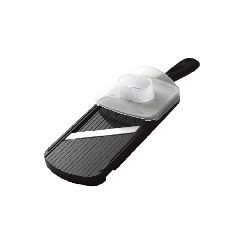 KYOCERA Mandoline De Cuisine|Mandoline Réglable Lame Céramique avec Protège Doigts Noire