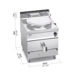 BERTOS Chaud|Marmite à Gaz 150 L Indirecte Berto's