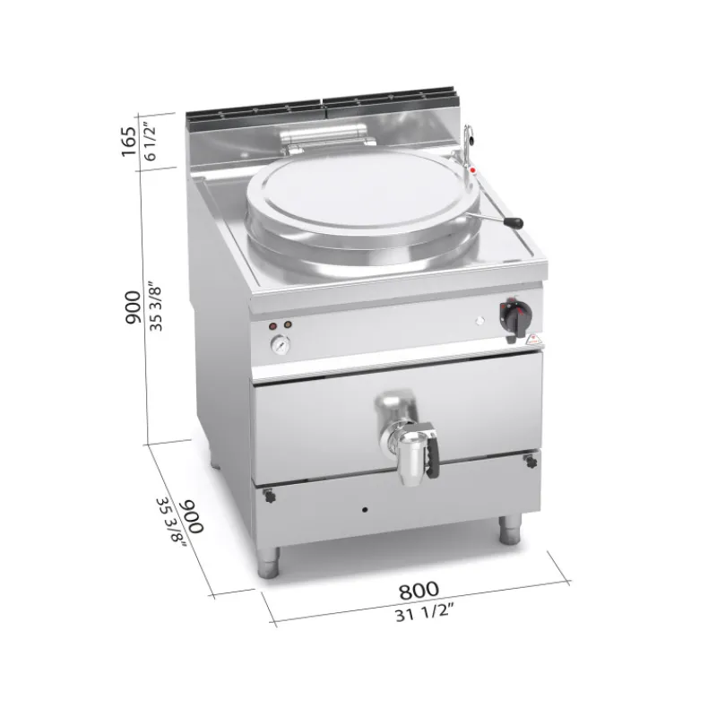 BERTOS Chaud|Marmite à Gaz 150 L Indirecte Berto's