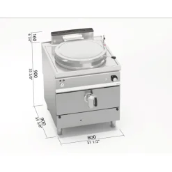 BERTOS Chaud|Marmite à Gaz 100L Indirecte Berto's