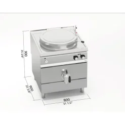 BERTOS Chaud|Marmite Electrique 150L Indirecte Berto's