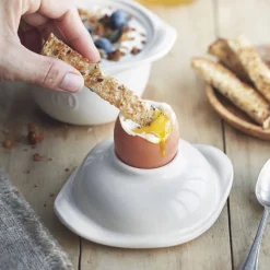 EMILE HENRY Servir, Présenter|Plat De Cuisson|Mini Cocotte Coquetier en Céramique Ø 14 cm Argile