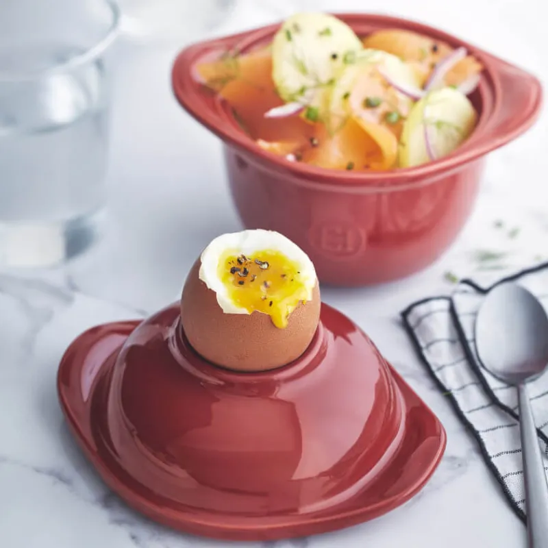 EMILE HENRY Servir, Présenter|Plat De Cuisson|Mini Cocotte Coquetier en Céramique Ø 14 cm Grand Cru