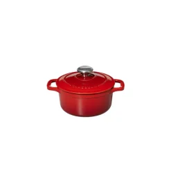 CHASSEUR Cocotte En Fonte|Mini Cocotte en Fonte Ronde 12 cm Rubis