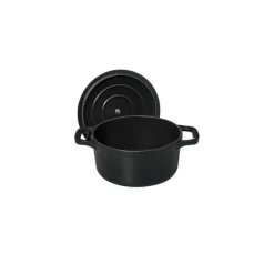 CHASSEUR Cocotte En Fonte|Mini Cocotte en Fonte Ronde 12 cm Noir Mat
