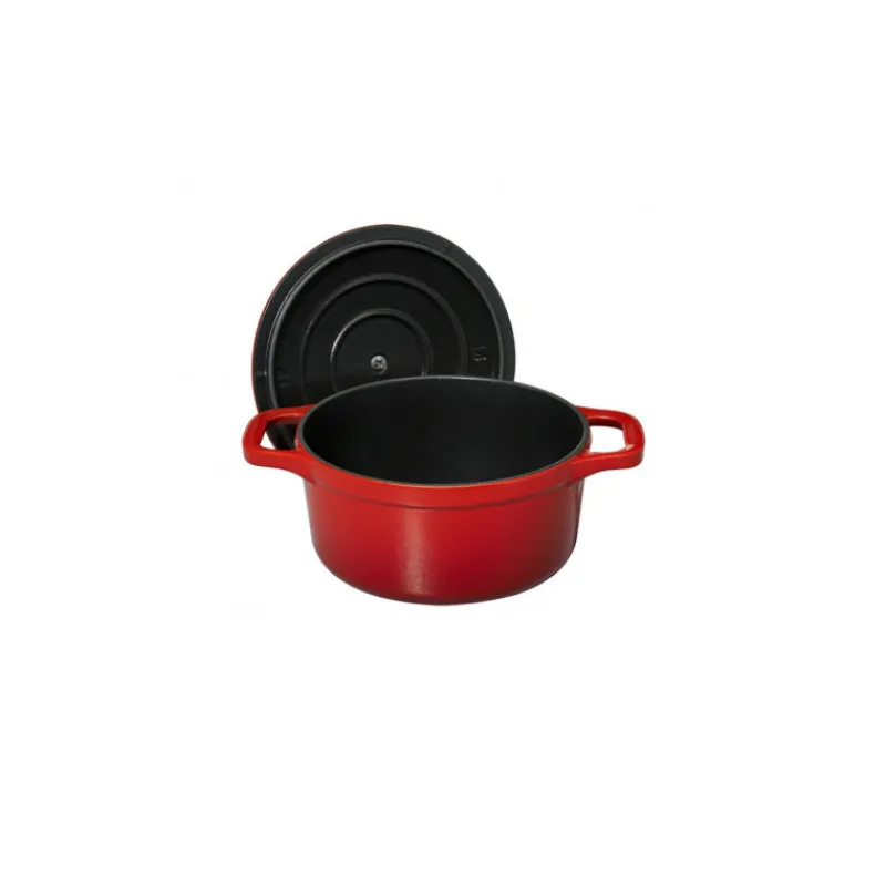 CHASSEUR Cocotte En Fonte|Mini Cocotte en Fonte Ronde 14 cm Rubis