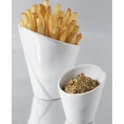 REVOL Servir, Présenter|Mini Cornet de Frites Blanc 5cl French Classique