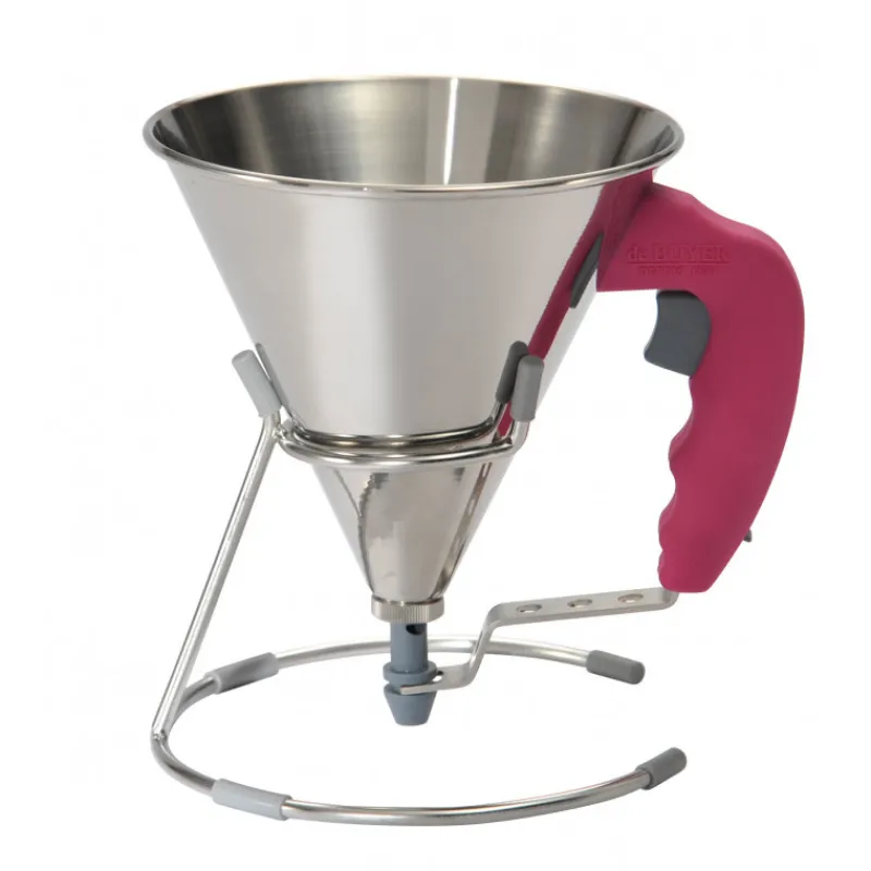 DE BUYER Entonnoir À Piston|Mini Entonnoir à Piston Inox Fushia KWIK