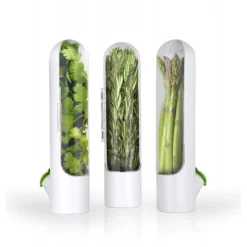 CUISINEADDICT Conservation|Mini Herbier Plastique Blanc Ø 8,3 cm x H 25,4 cm Prepara