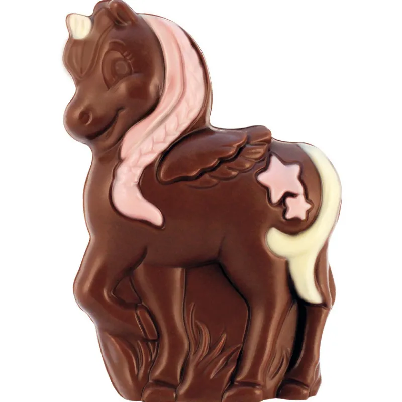 ABTEY Confiserie|Mini Licornes Décorées Chocolat Lait et Blanc 17g x30