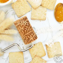 SCRAPCOOKING Ustensiles Pâtisserie|Mini Rouleau à Pâtisserie Empreinte Ondines 7 cm