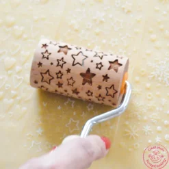 SCRAPCOOKING Ustensiles Décor Gâteau|Ustensiles Pâtisserie|Mini Rouleau à Pâtisserie Empreinte Interchangeable 7 cm (x3)