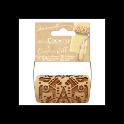 SCRAPCOOKING Ustensiles Pâtisserie|Mini Rouleau à Pâtisserie Empreinte Noël 7 cm