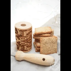 SCRAPCOOKING Ustensiles Pâtisserie|Mini Rouleau à Pâtisserie Empreinte Noël 7 cm