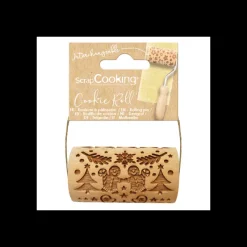 SCRAPCOOKING Ustensiles Pâtisserie|Mini Rouleau à Pâtisserie Empreinte Pain d'Epices 7 cm