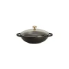 CHASSEUR Woks|Mini Wok en Fonte 18 cm Noir Mat