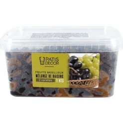 PATISDECOR Fruits Secs|Mélange de raisins 3 variétés 1 kg Patisdécor