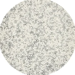 FUNCAKES Décoration Comestible|Mélange Mini-Billes Argentées et Blanches 80 g