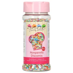 FUNCAKES Décoration Comestible|Mélange Mini-billes Disco 80 g