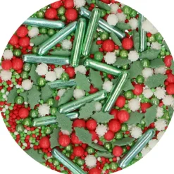 FUNCAKES Décoration Comestible|Mélange Paillettes de Noël 65g